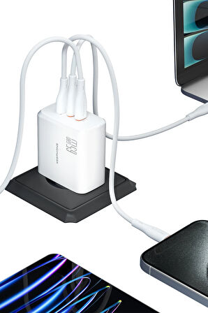 Keephone CH23121 GaN 65W PD Şarj Cihazı - Beyaz