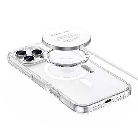 Keephone Non Yellow iPhone 16 Pro Max MagSafe Kılıf - Şeffaf
