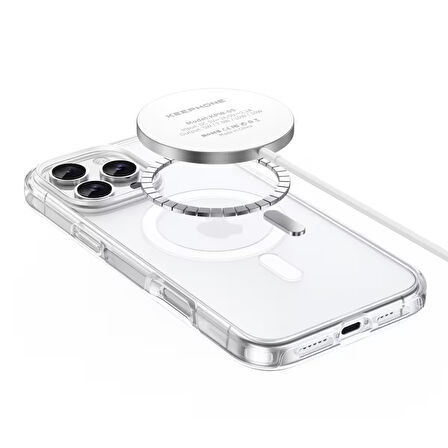 Keephone Non Yellow iPhone 16 Pro MagSafe Kılıf - Şeffaf