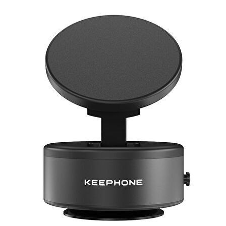 Keephone CR107 Kablosuz Şarj Destekli Vantuzlu MagSafe Araç İçi Telefon Tutucu - Siyah