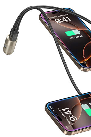 Keephone CC12 CarVolt 36W PD Hızlı Araç Şarj - Gold