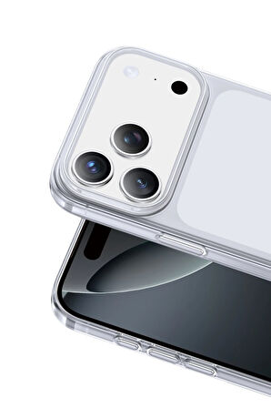 Keephone X-Crystal Slim iPhone17 Pro MagSafe Kılıf - Natural Grey