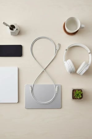 Miniso Lisanslı Mini Ultra Serisi 1 m USB-C Hızlı Şarj Kablosu – Beyaz