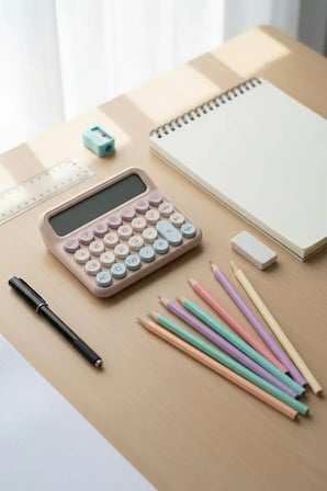 Miniso Lisanslı Basic Serisi 12 Haneli Hesap Makinesi Pembe – Pratik Masaüstü Hesap Makinesi