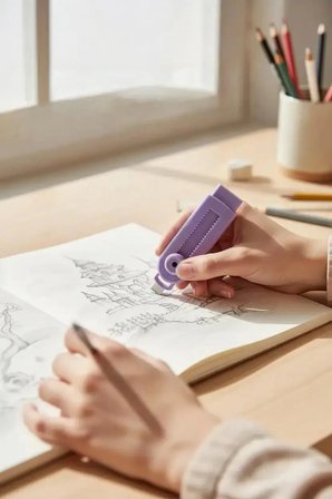 Miniso Lisanslı Basic Serisi Geri Çekilebilir Silgi – Pratik Mekanizmalı Kırtasiye Ürünü