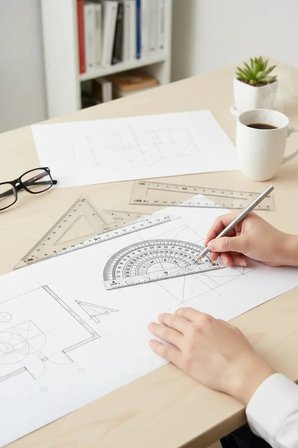 Miniso Lisanslı Basic Serisi Geometri Seti – Okul ve Teknik Çizim İçin Pratik Ölçüm Seti