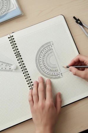 Miniso Lisanslı Basic Serisi Geometri Seti – Okul ve Teknik Çizim İçin Pratik Ölçüm Seti