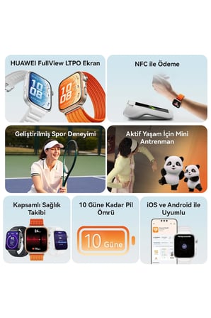 Watch Fit 5 Pro Akıllı Saat - Beyaz, Huawei Freebuds SE3 Siyah Hediyeli