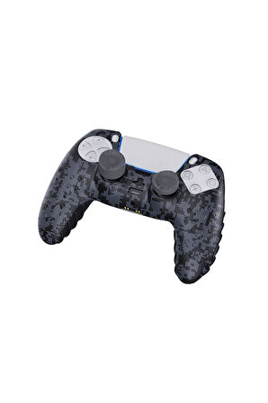 PS5 Dijital Kamuflaj Silikon Koruyucu kılıf ve Analog Koruyucu
