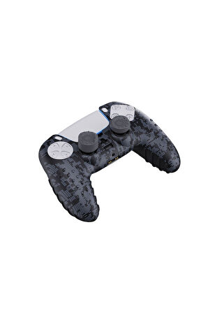 PS5 Dijital Kamuflaj Silikon Koruyucu kılıf ve Analog Koruyucu