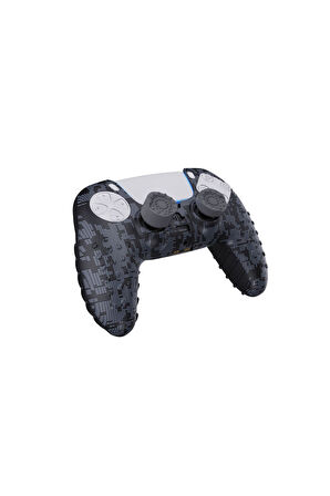 PS5 Dijital Kamuflaj Silikon Koruyucu kılıf ve Analog Koruyucu