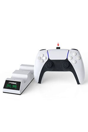 Ps5 Charging Dock Led Işıklı Göstergeli Playstation 5 Şarj Istasyonu Şarj Standı