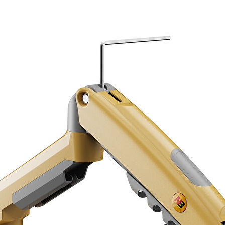 NB Ergonomic NB F80 17-30" Amortisörlü 2-9 kg Monitör Standı Lav Sarısı