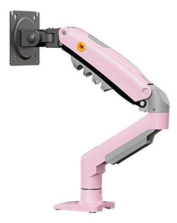 N.Bayou F80-XJ amortisörlü monitör masa pembe kol