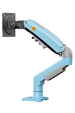 N.Bayou F80-XM amortisörlü  monitör masa mavi kol