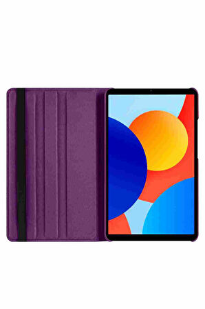 Xiaomi Redmi Pad SE Uyumlu 8.7 inç Fuchsia 360 Dönebilen Standlı Kılıf