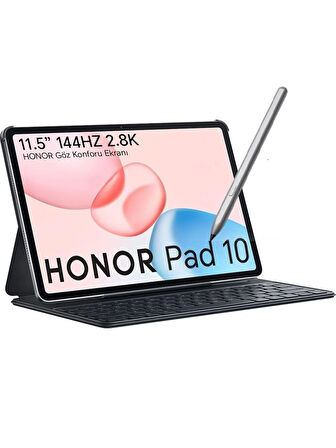 Honor Pad 10 8GB 256GB Wifi 12" Gri Tablet + Klavyeli Kılıf + Choice Gri Kalem