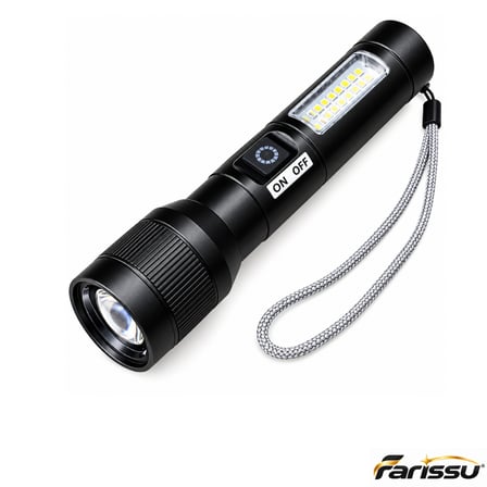 GoldKama GK9575, şarjlı el feneri, uzun menzilli LED el feneri,COB led fener
