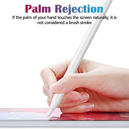 iPad Pro 13 2024 Uyumlu Avuç İçi Algılamayan Eğimle Çizim Kalınlığı Değişen Stylus Kalem