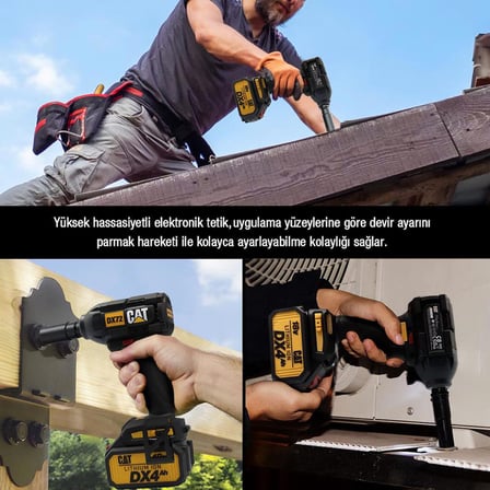 CAT DX72B 18Volt 350Nm Kömürsüz Profesyonel Şarjlı Somun Sıkma (Akü Dahil Değildir)