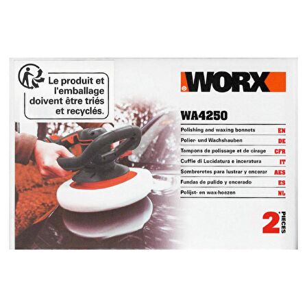 WORX WA4250 254MM WX856 İçin Yedek Pasta ve Cila Polisaj Bonesi 2 Adet 