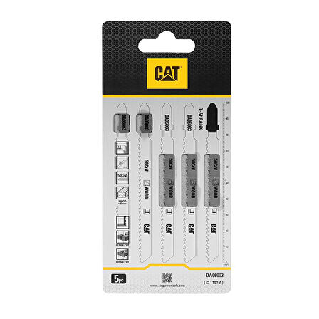 CAT DA06003 5 Parça Profesyonel Ahşap Çapaksız Temiz Kesim Dekupaj Testere Bıçağı, Ucu
