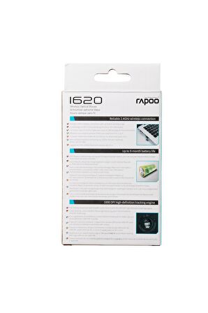 Rapoo 1620 Mou Kablosuz Optik Mouse Siyah