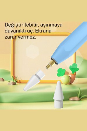 iPad 2018 Sonrası Air ve Pro Uyumlu Eğime Duyarlı Avuç İçi Reddetmeli Dokunmatik Tablet Kalemi
