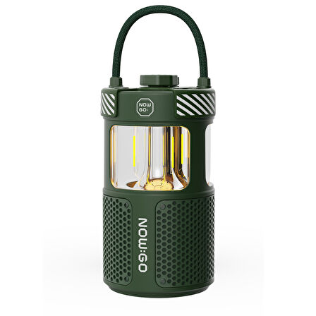 NowGo F1 20W Bluetoooth Hoparlör Taşınabilir Powerbank Kamp Feneri Yeşil