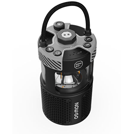NowGo F1 20W Bluetoooth Hoparlör Taşınabilir Powerbank Kamp Feneri Siyah