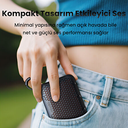 NowGo Stone M1 5W Su Geçirmez Taşınabilir Bluetooth 5.4 Hoparlör Yeşil