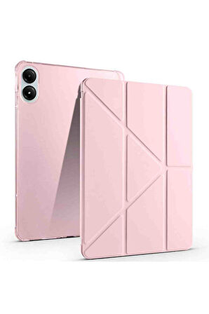 Fuchsia Honor Pad V9 Uyumlu 11.5 inç Kalem Bölmeli Trifolding Tablet Kılıfı