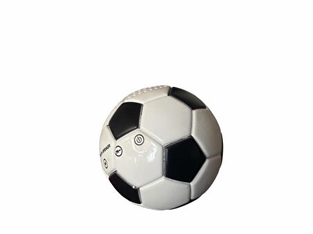 Doppler Siyah Beyaz Mini Futbol Topu Kablosuz Bluetooth Hoparlör