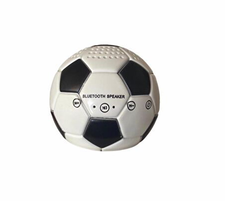 Doppler Siyah Beyaz Mini Futbol Topu Kablosuz Bluetooth Hoparlör