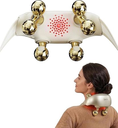 SKG H7 Ultra-E Boyun ve Omuz Masaj Aleti, Geleneksel Shiatsu Masaj Deneyimi, Isı ve Yoğurma Fonksiyonu, Çoklu Masaj Programı, Şarjlı Taşınabilir Kullanım, Yumuşak Dokulu Rahat Tasarım