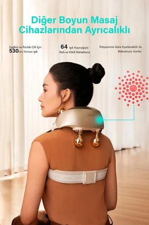 SKG H7 Ultra-E Boyun ve Omuz Masaj Aleti, Geleneksel Shiatsu Masaj Deneyimi, Isı ve Yoğurma Fonksiyonu, Çoklu Masaj Programı, Şarjlı Taşınabilir Kullanım, Yumuşak Dokulu Rahat Tasarım