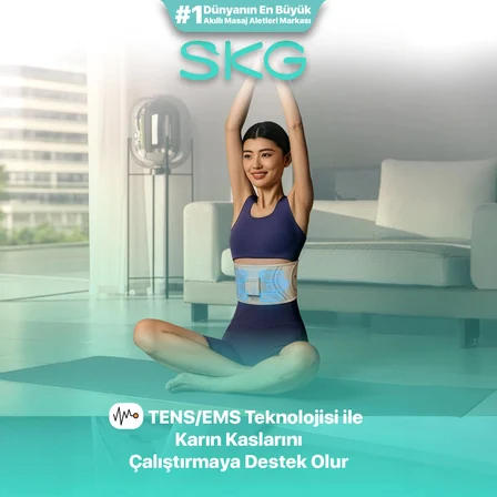 SKG GS300 TENS-EMS Akıllı Taşınabilir Karın Masaj Aleti/Robotu | Isı Terapisi-Termoterapi