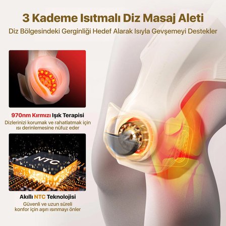 SKG WS500 Isıtmalı Diz Masaj Aleti | Titreşimli & 3D Yoğurma Masajı | 5 Masaj Modu | 3 Isı Seviyesi | Kablosuz Diz Masaj Cihazı | Kadın & Erkek | Ev ve Ofis Kullanımı
