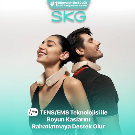 SKG G7 Pro Fold Hediye Kutulu Premium Gold Seri | TENS-EMS Akıllı Boyun Masaj Aleti | Mobil APP | Isı Terapisi-Termoterapi | Titreşim Masajı (Hediye Kutulu Premium Gold Seri)