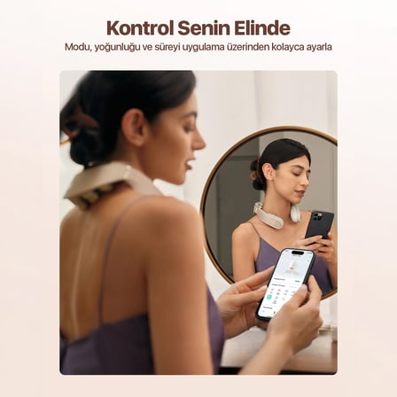 SKG G7 Pro Fold Hediye Kutulu Premium Gold Seri | TENS-EMS Akıllı Boyun Masaj Aleti | Mobil APP | Isı Terapisi-Termoterapi | Titreşim Masajı (Hediye Kutulu Premium Gold Seri)