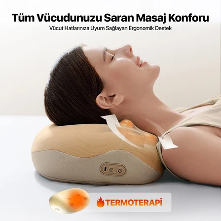 SKG 8511 Presso Kablosuz Memory Foam Masaj Yastığı | Profesyonel 3D Yoğurma Teknolojisi | 4 Masaj Modu | Geniş Alanlı Isı Terapisi | Boyun, Omuz, Bel ve Bacak Kullanımı