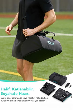 SKG YY-A01L M Beden Lenf Drenaj ve Bacak Kompresyon Masaj Aleti | 2'Li Set Sağ+Sol | 360° 5 kademeli Hava Basıncı | Akıllı Bacak ve Ayak Masaj Cihazı | 3 Akıllı Masaj Modu 