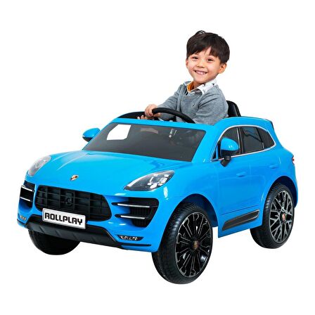 RollPlay Porsche Macan Akülü Araba Mavi