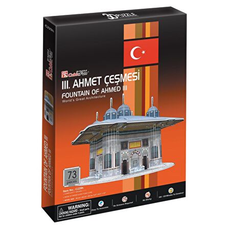 Cubic Fun 3D 73 Parça Puzzle III. Ahmet Çeşmesi