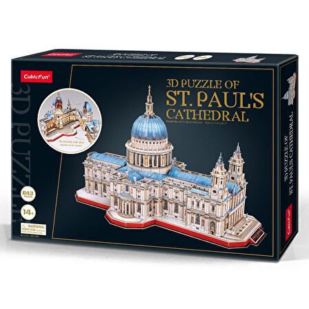 3D Puzzle Aziz Paul Katedrali 643 Parça 3D Puzzle Aziz Paul Katedrali