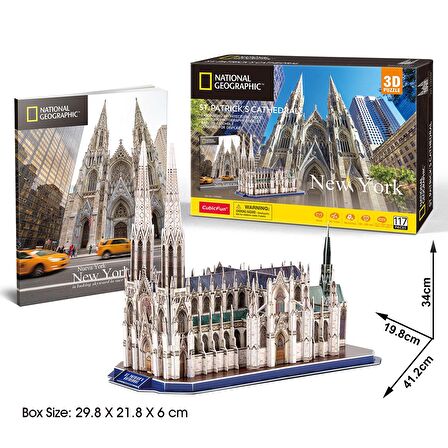 CubicFun National Geographic Saint Patrick Katedrali 3D Puzzle 117 Parça