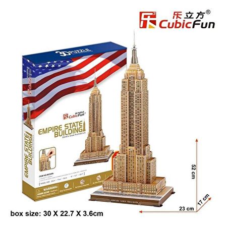 Cubic Fun 3D 55 Parça Puzzle Empire State Binası - ABD