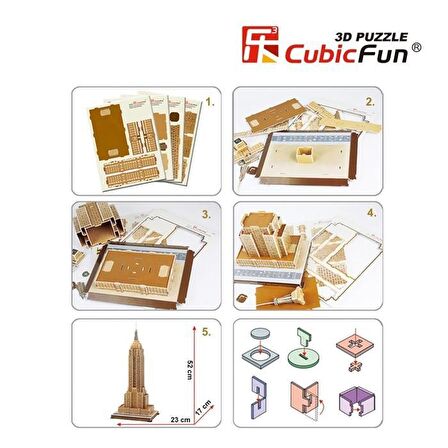 Cubic Fun 3D 55 Parça Puzzle Empire State Binası - ABD