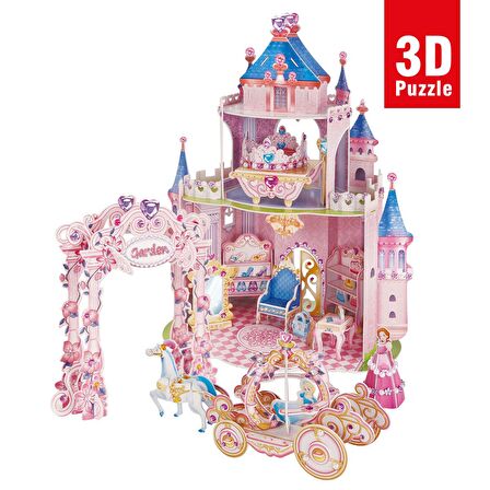 3D Puzzle Prenses Gizli Bahçe Şatosu