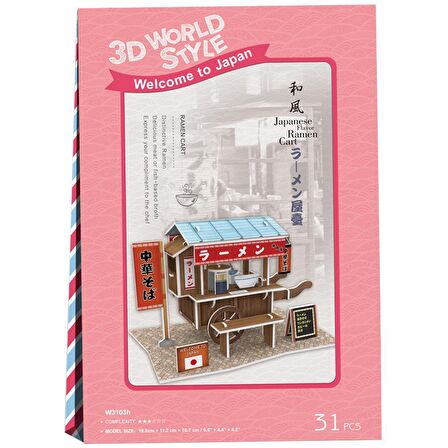 3D Puzzle 31 Parça Japon Ramen Dükkanı